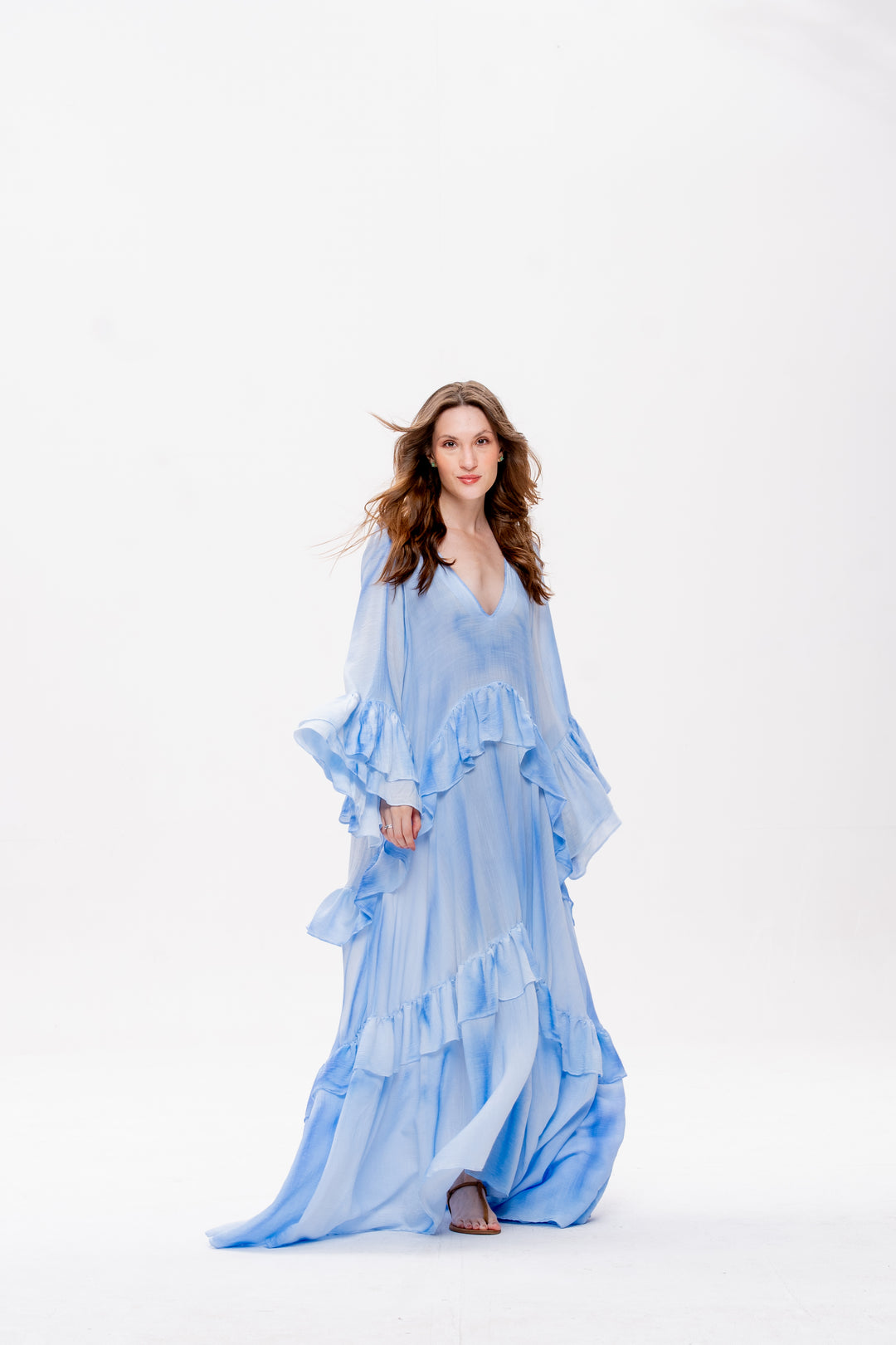 Vestido Bohoo Azul Caribe