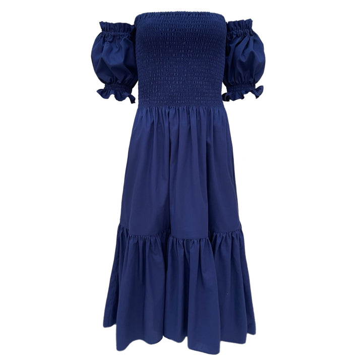 Vestido Midi Luzia Azul Marinho