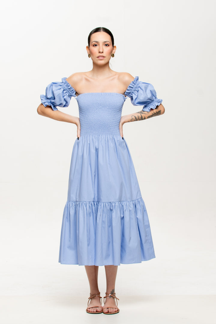 Luzia Light Blue Midi Dress