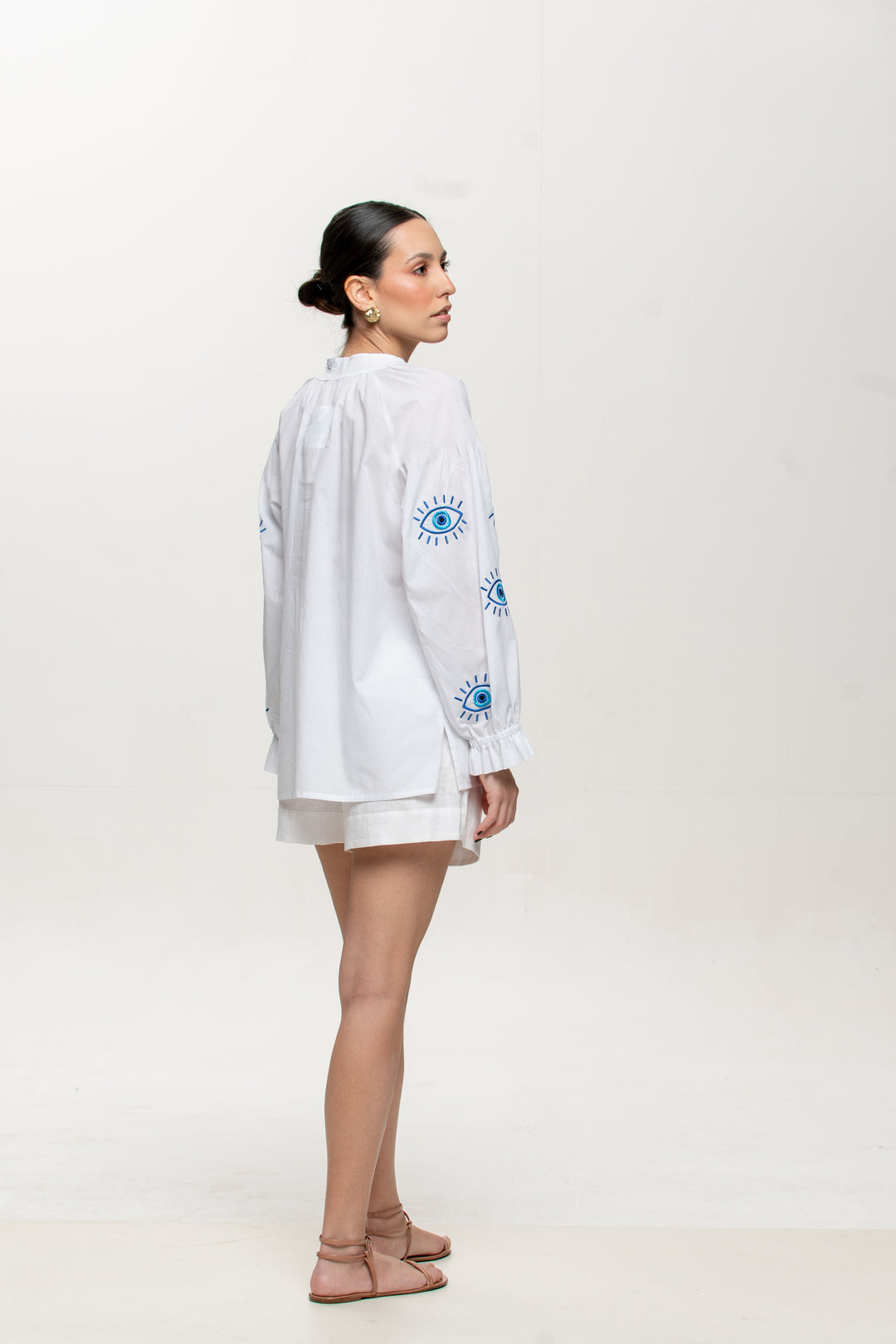 White and Light Blue Protective Gown