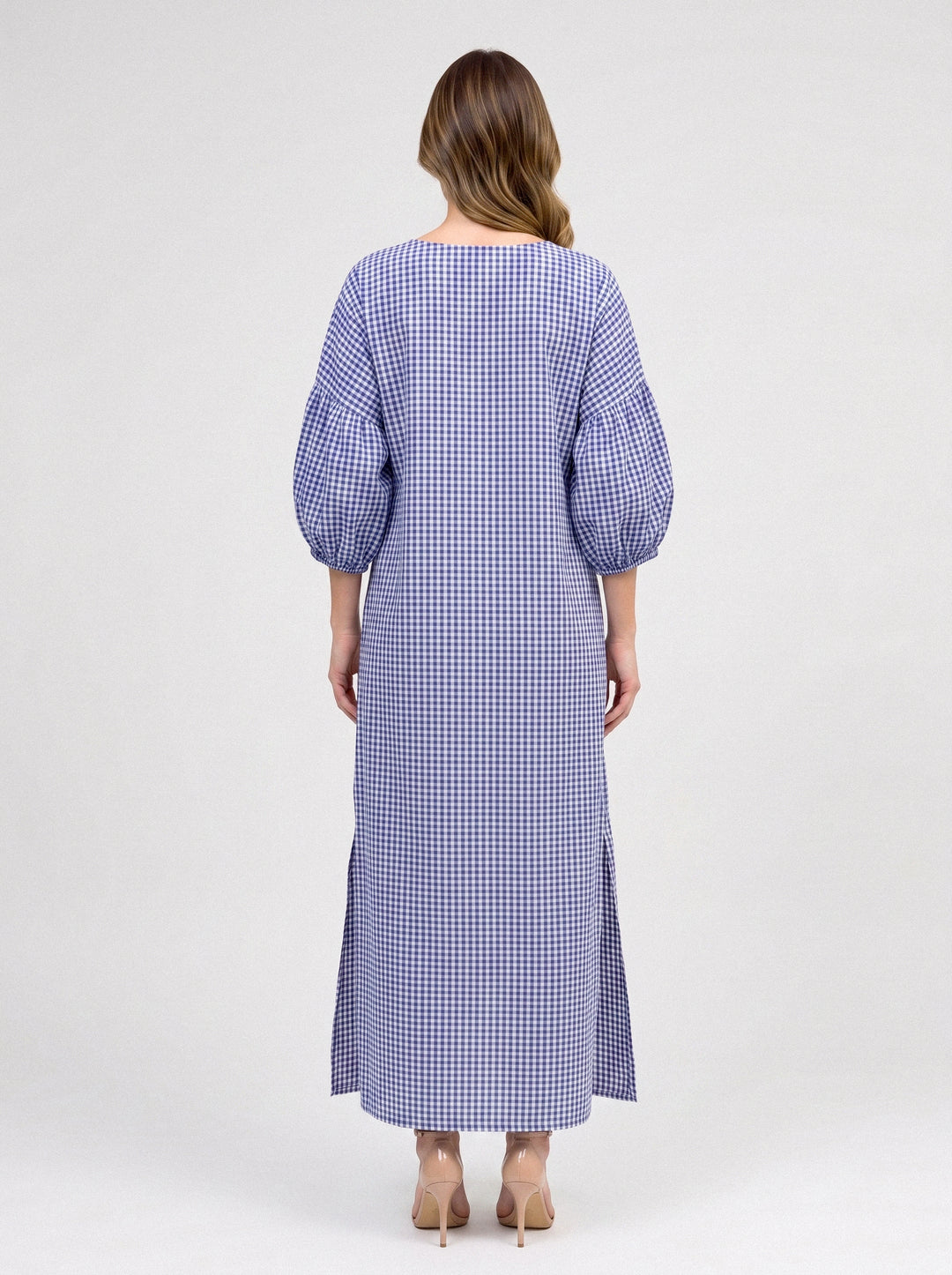 Vichy Coraline Dress Blue with Red