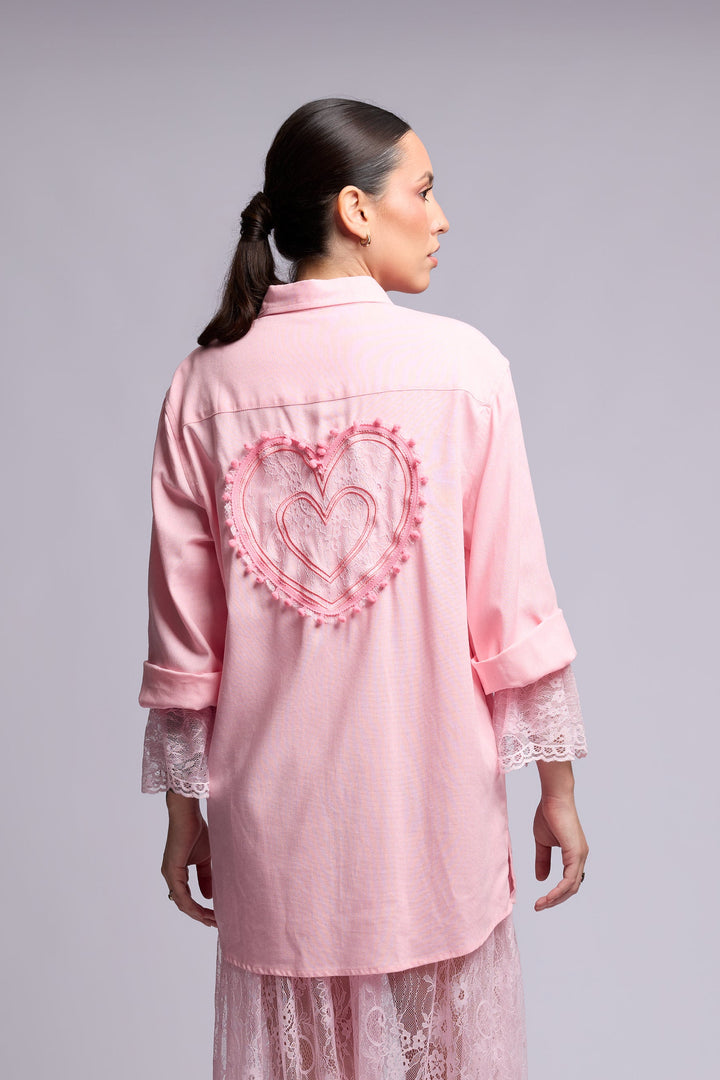 Camisa Benedita Rosa Claro