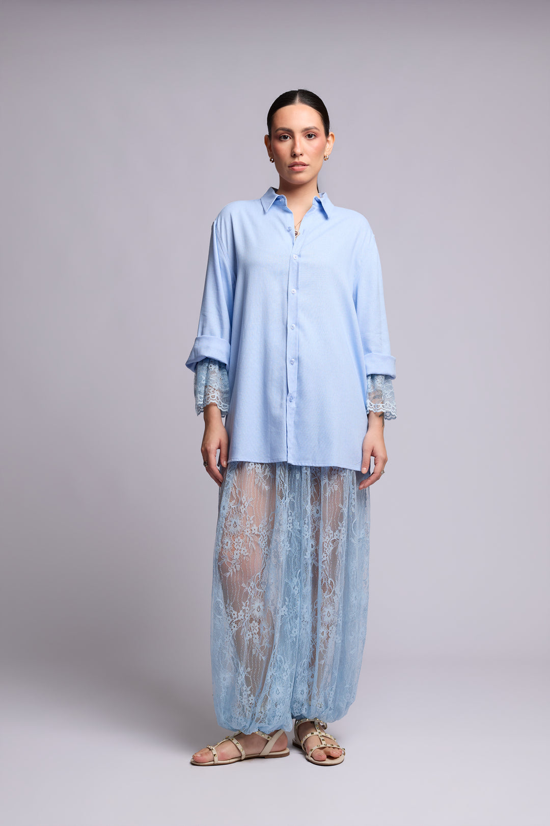 Camisa Benedita Azul Claro