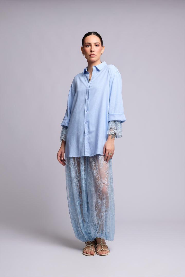 Camisa Benedita Azul Claro