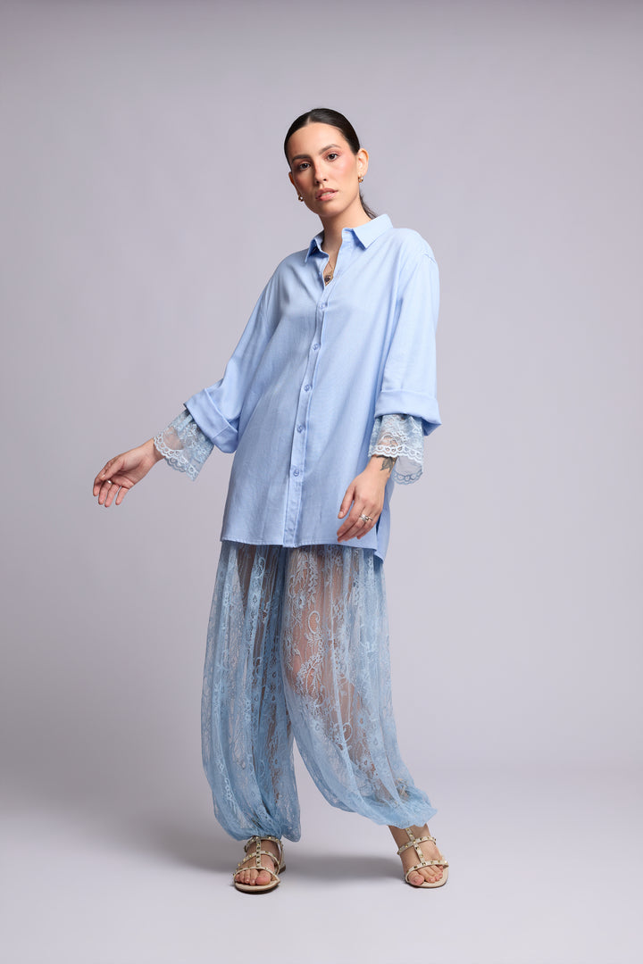 Camisa Benedita Azul Claro