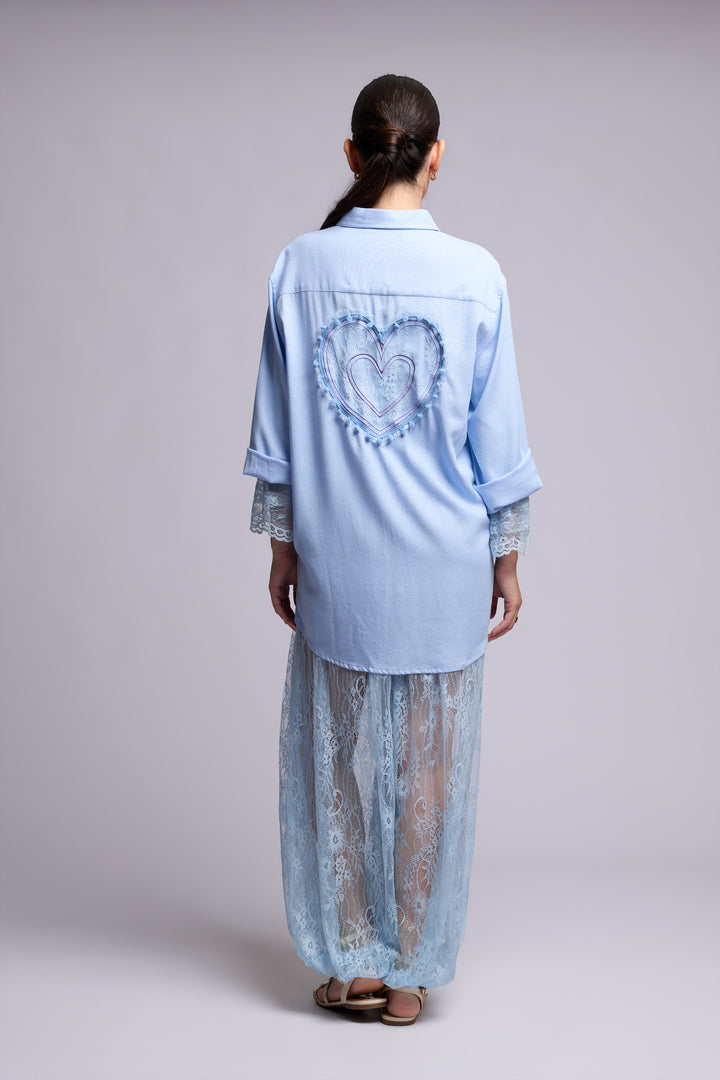 Camisa Benedita Azul Claro