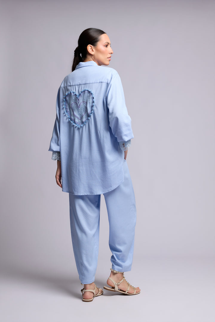 Camisa Benedita Azul Claro