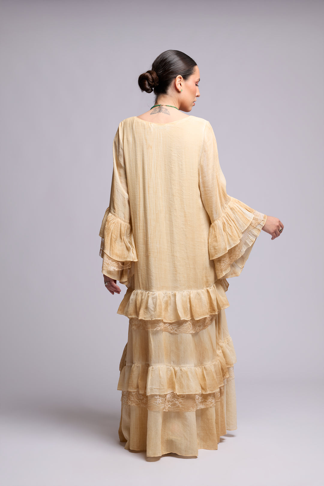 Brigite Green Linen Gauze Skirt