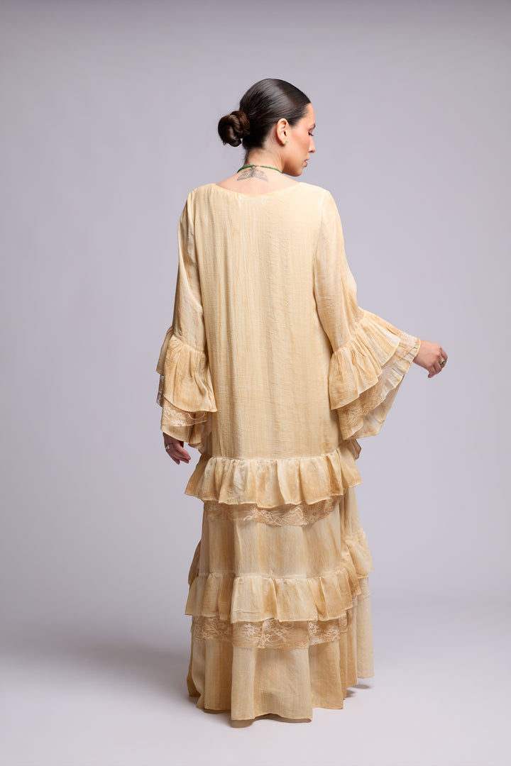 Brigite Green Linen Gauze Skirt