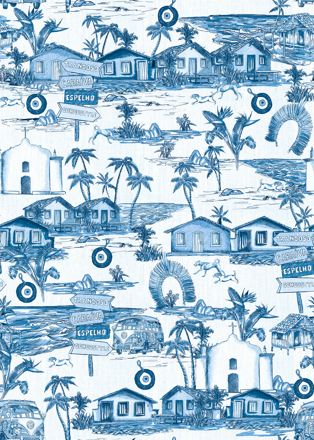 Vestido Trancoso Azul Caribe