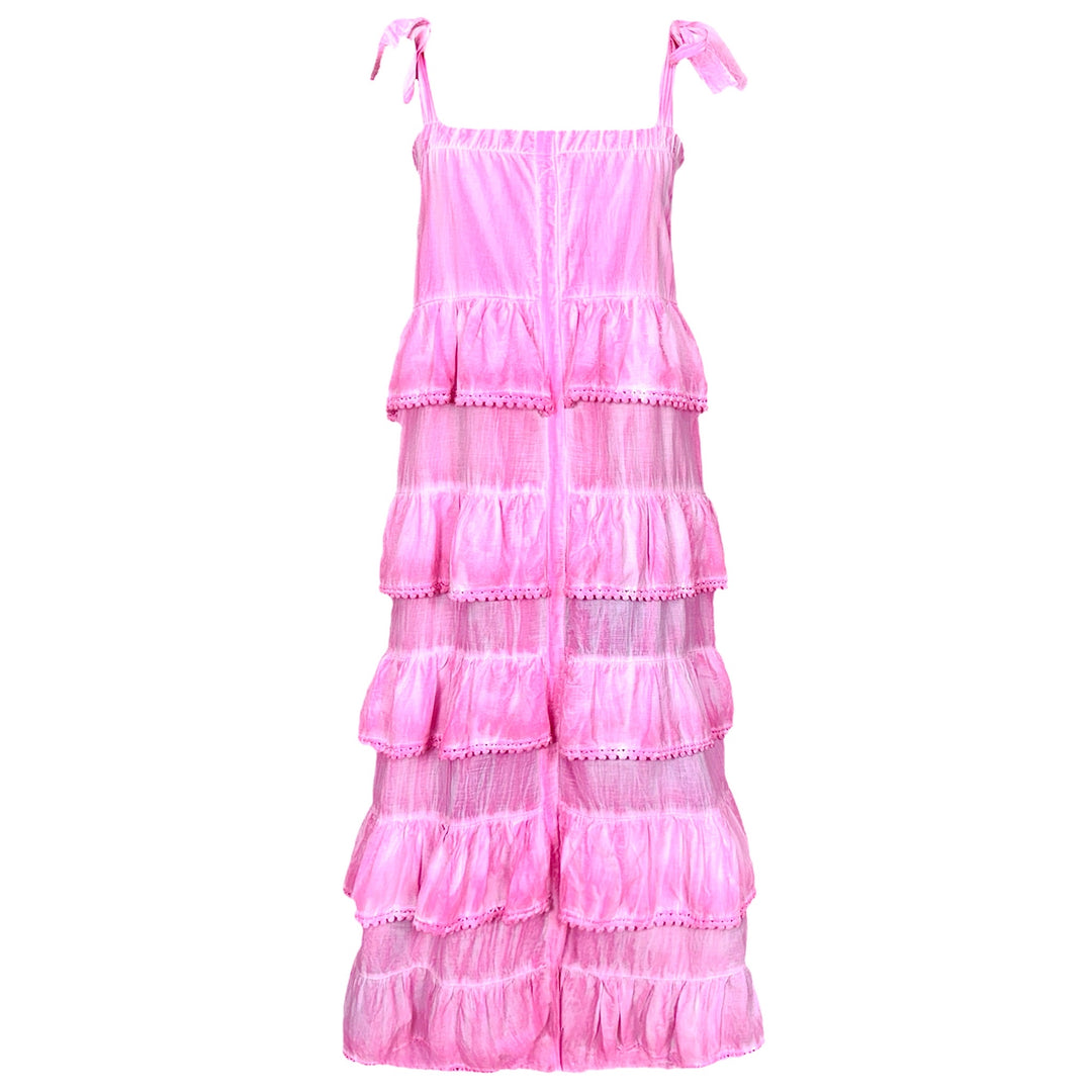 Vestido Greta Midi Rosa Chiclete