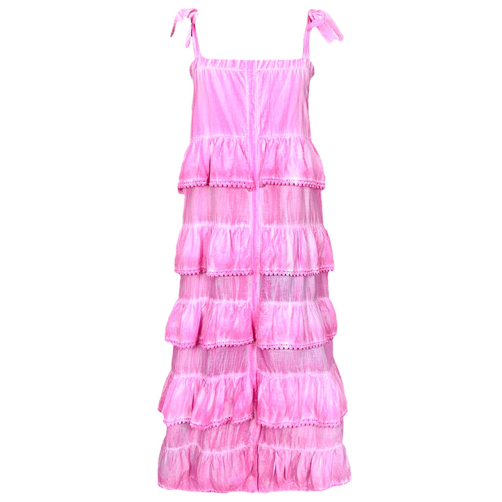 Vestido Greta Midi Rosa Chiclete