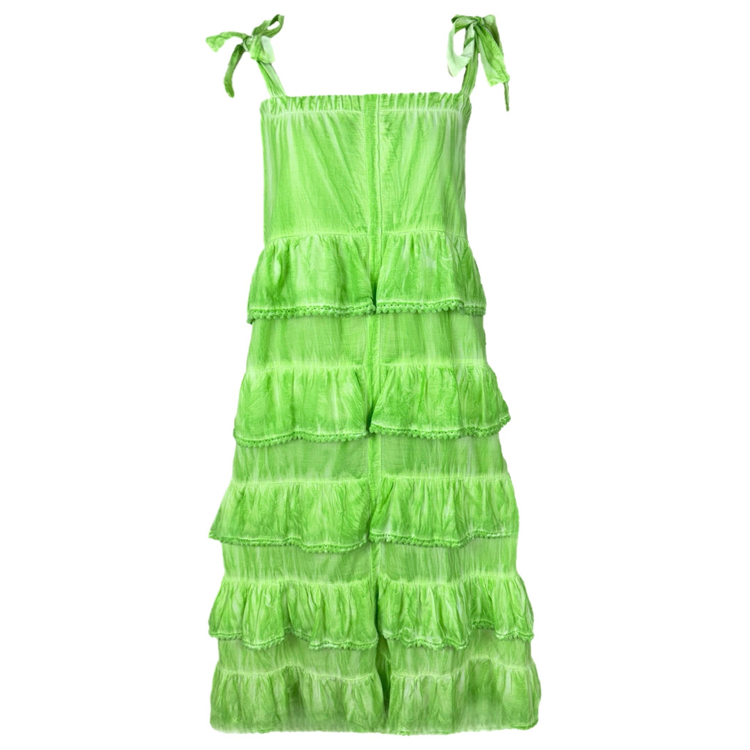 Vestido Greta Midi Verde Maçã